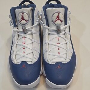 NIKE|Air Jordan6 Rings True Blue White/Blue/Red|322922-140|Size Mens 11.5|No Box